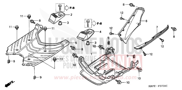 FLOOR PANEL for SCV LEAD FORCE SILVER METALLIC (NH411) from 2003